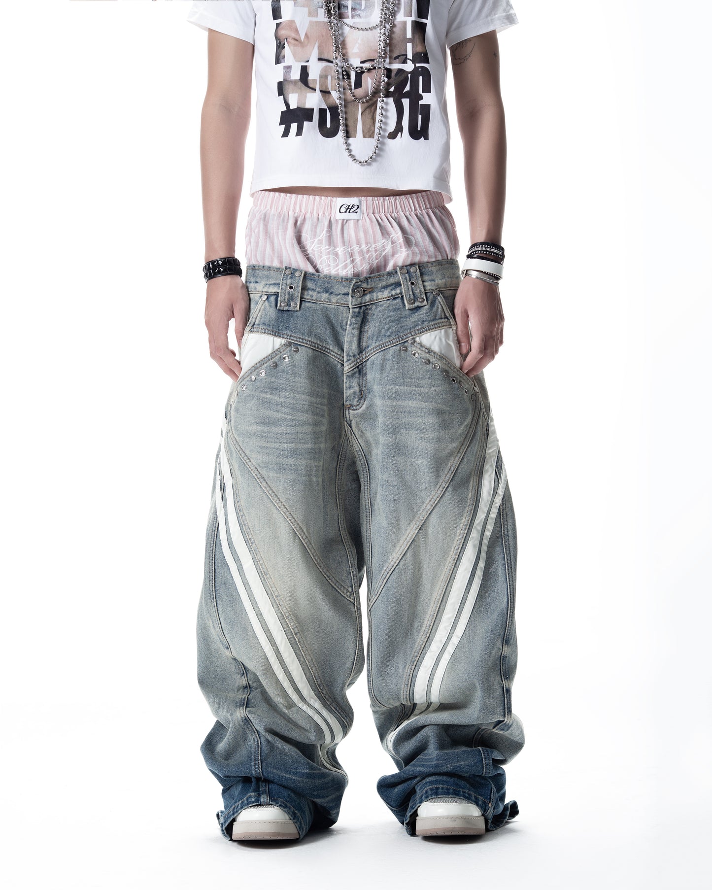 </2 BLUE TRACK JEANS