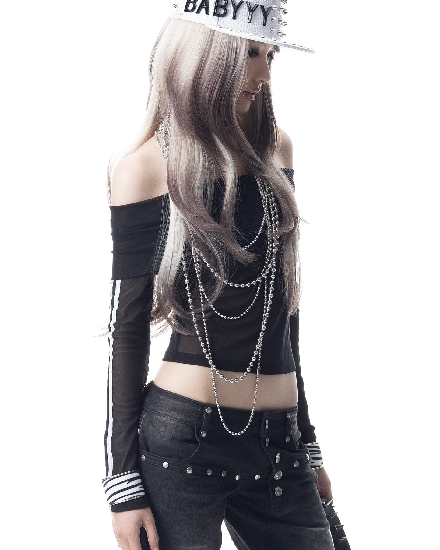 </2 TRACK OFF SHOULDER TOP