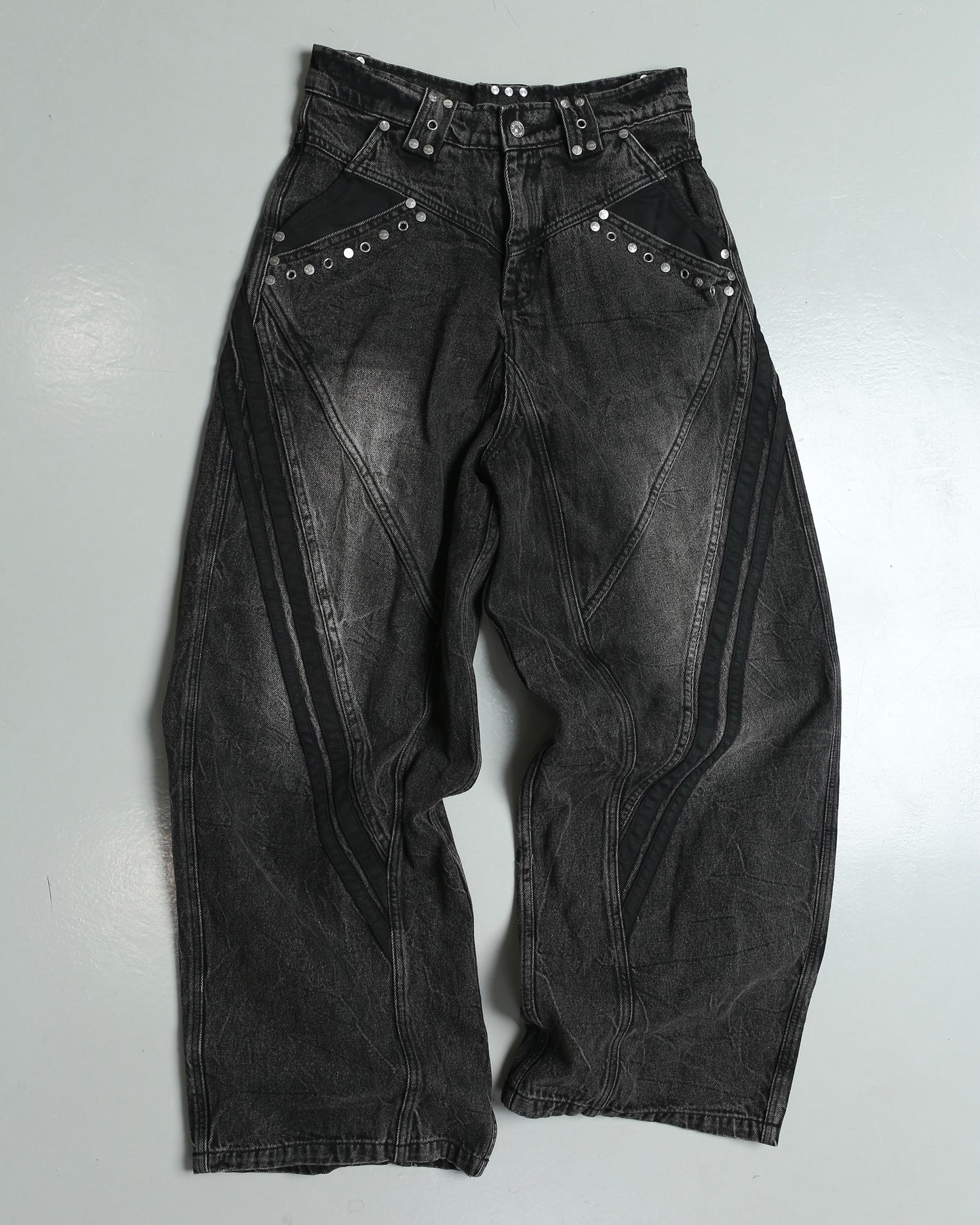 </2 DARK GREY TRACK JEANS