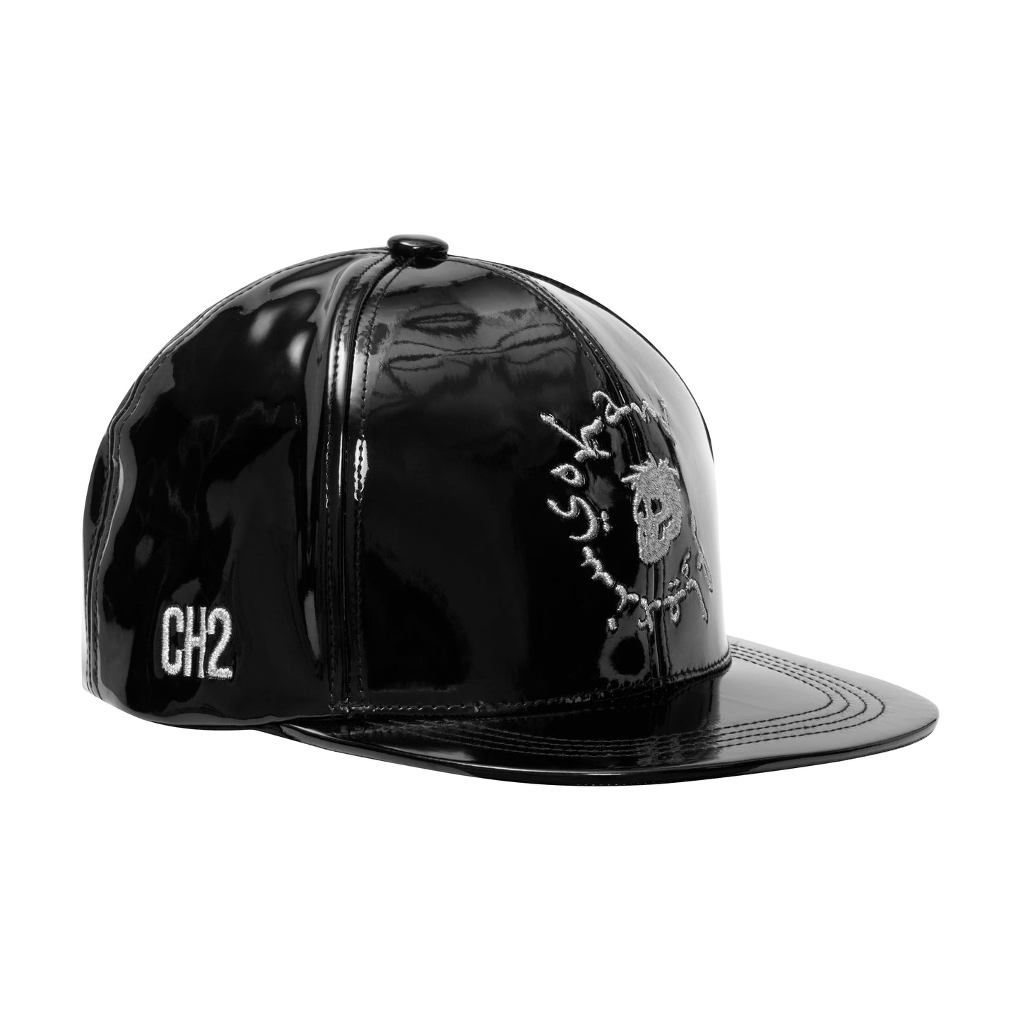 </2 SKULL LEATHER SNAPBACK