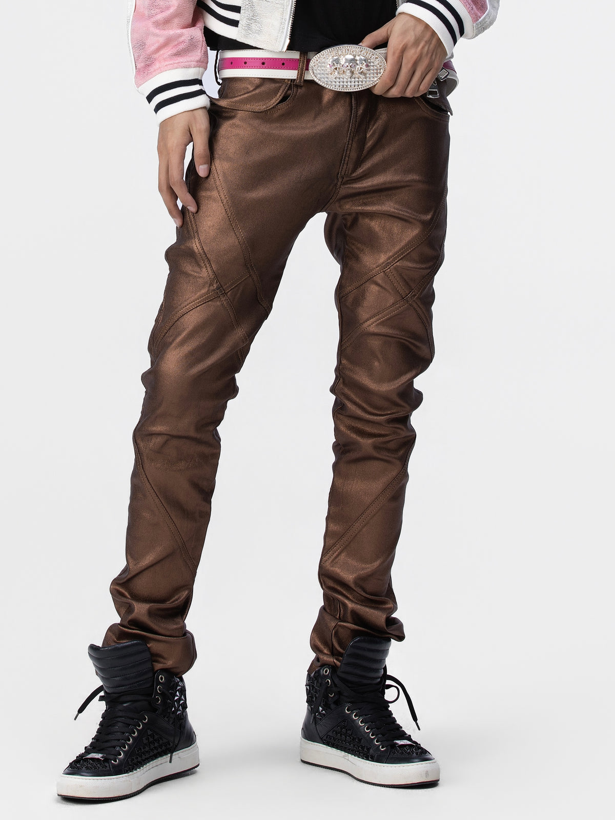 BOYPHO & QUYCO TRINITY SKULL LEATHER BELT (ONE OF ONE)