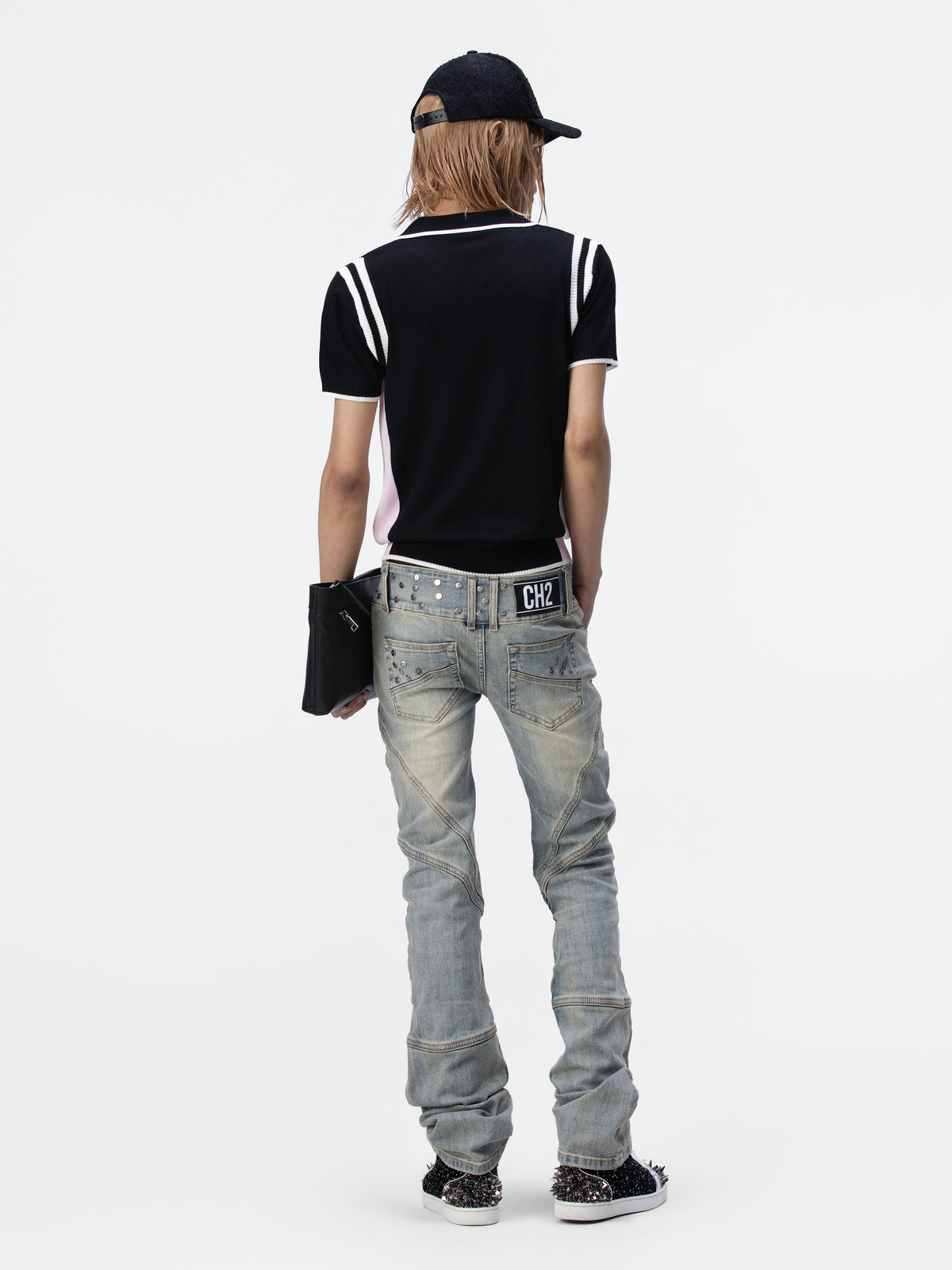 BOYPHO Knit Polo (Pink/Black)