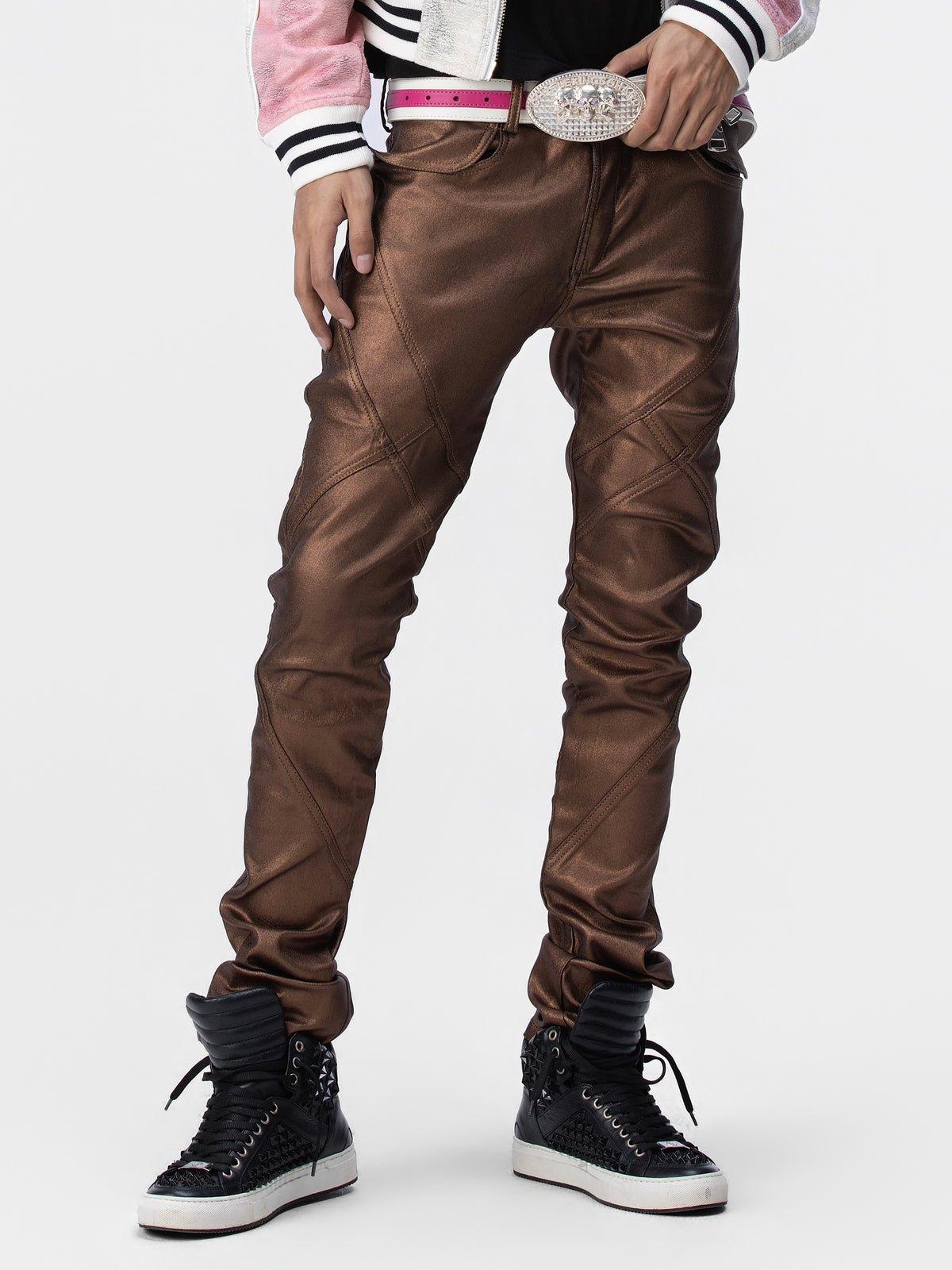 BOYPHO Gloss Skinny Pants (Brown)