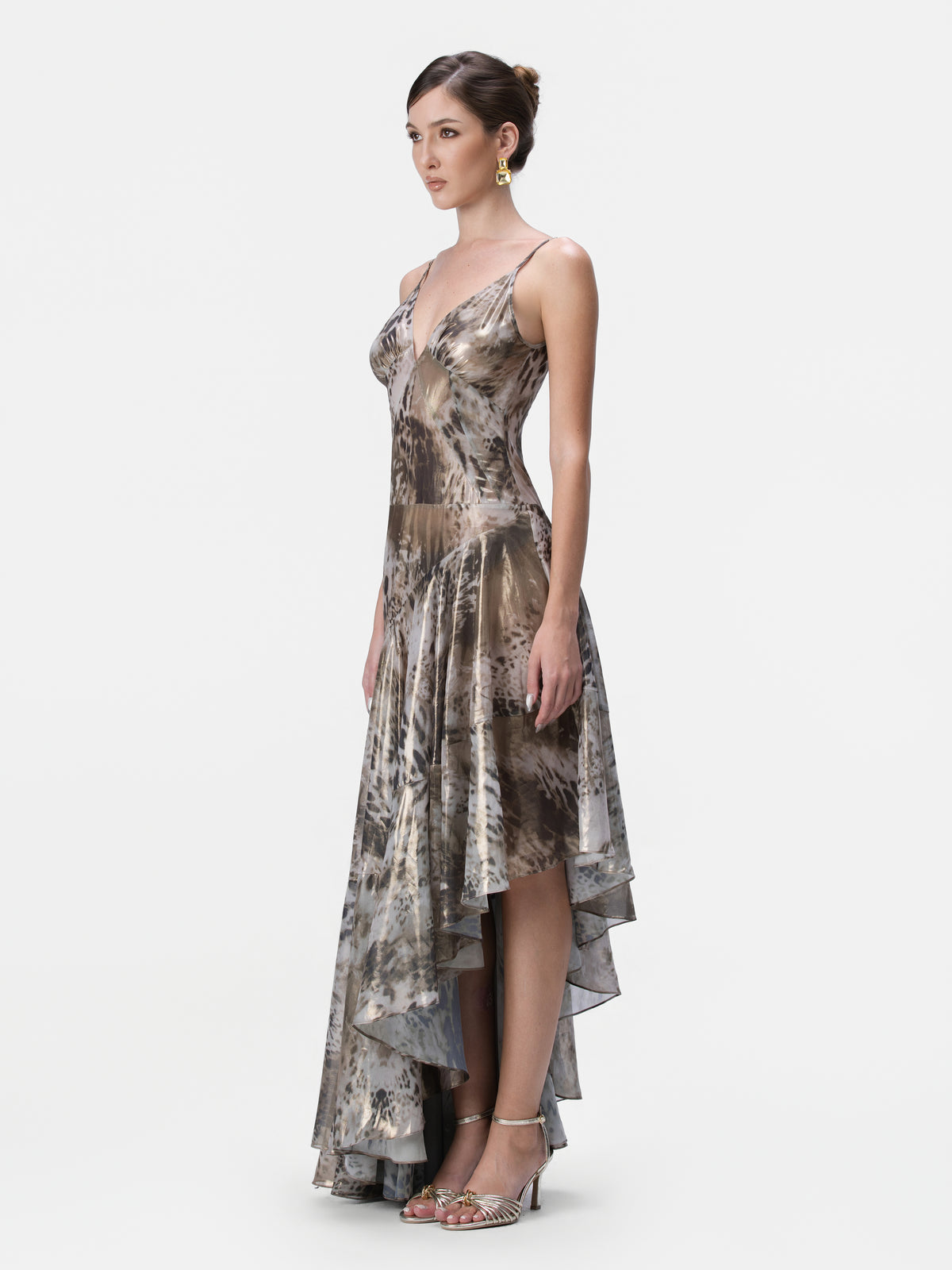 QUYCO Glossy Long Dress