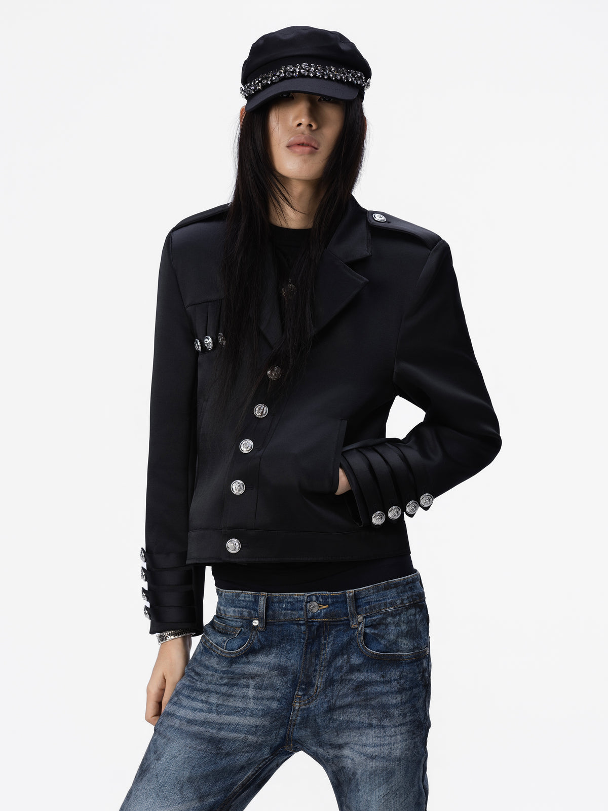 Cavalier Epaulet Jacket (Black)