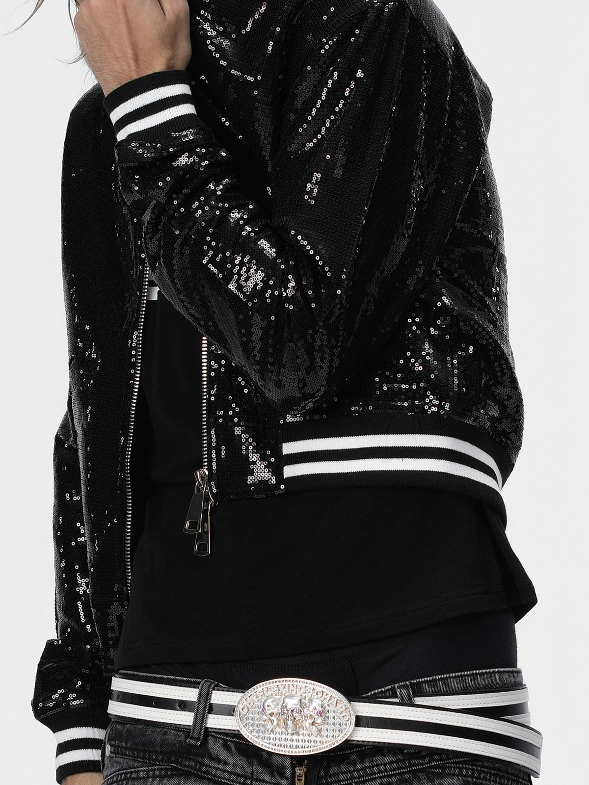 BOYPHO Sequin Bomber Jacket