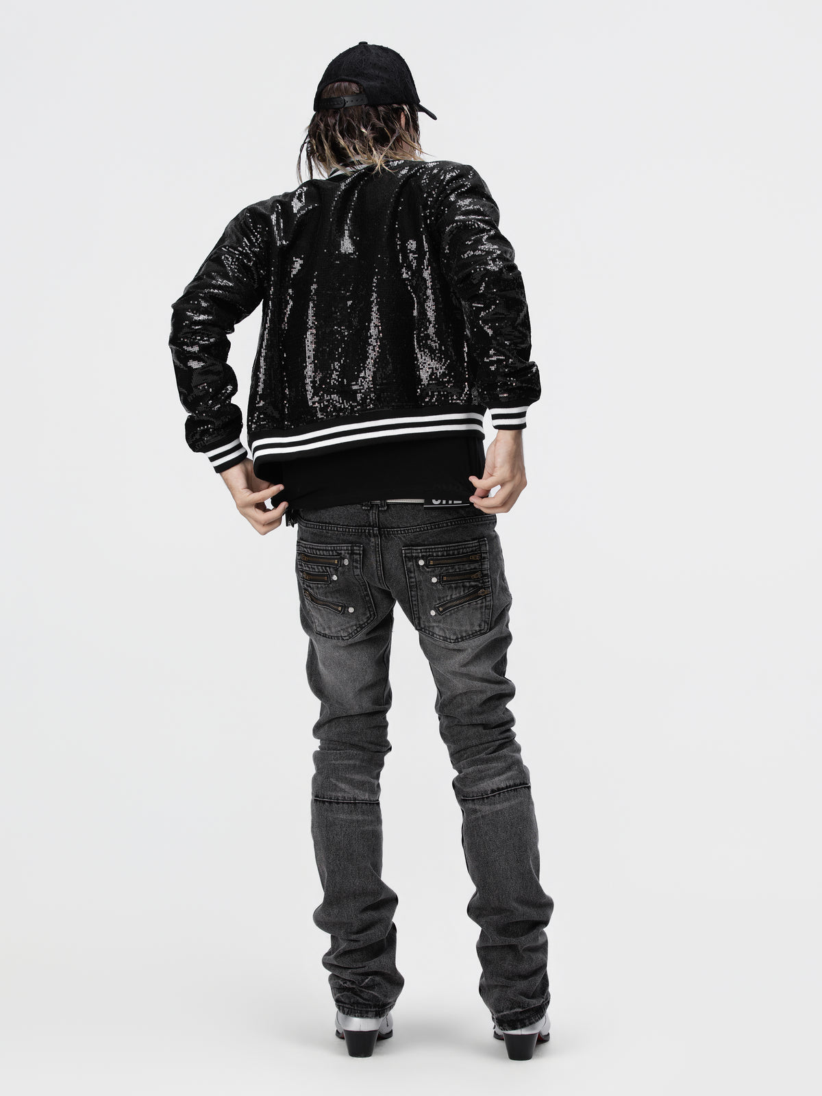 BOYPHO Sequin Bomber Jacket
