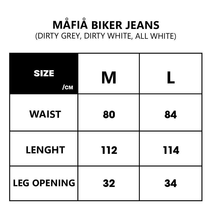 MÅFIÅ BIKER JEANS (DIRTY WHITE)