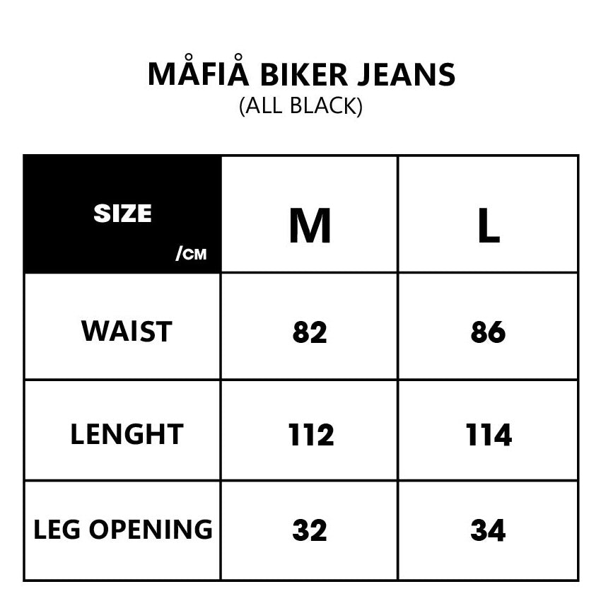 MÅFIÅ BIKER JEANS (ALL BLACK)