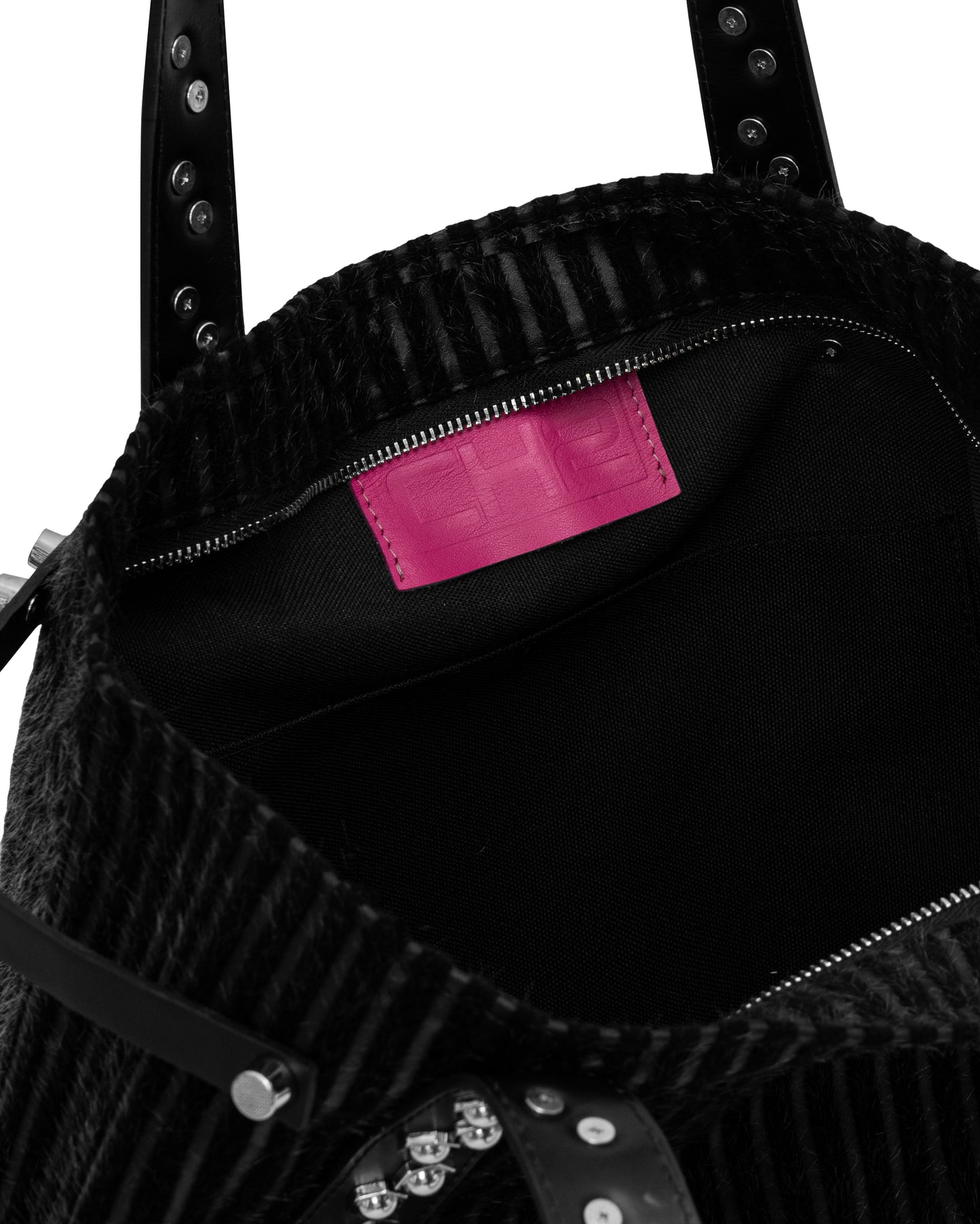 FUR STRIPE HEX TOTE