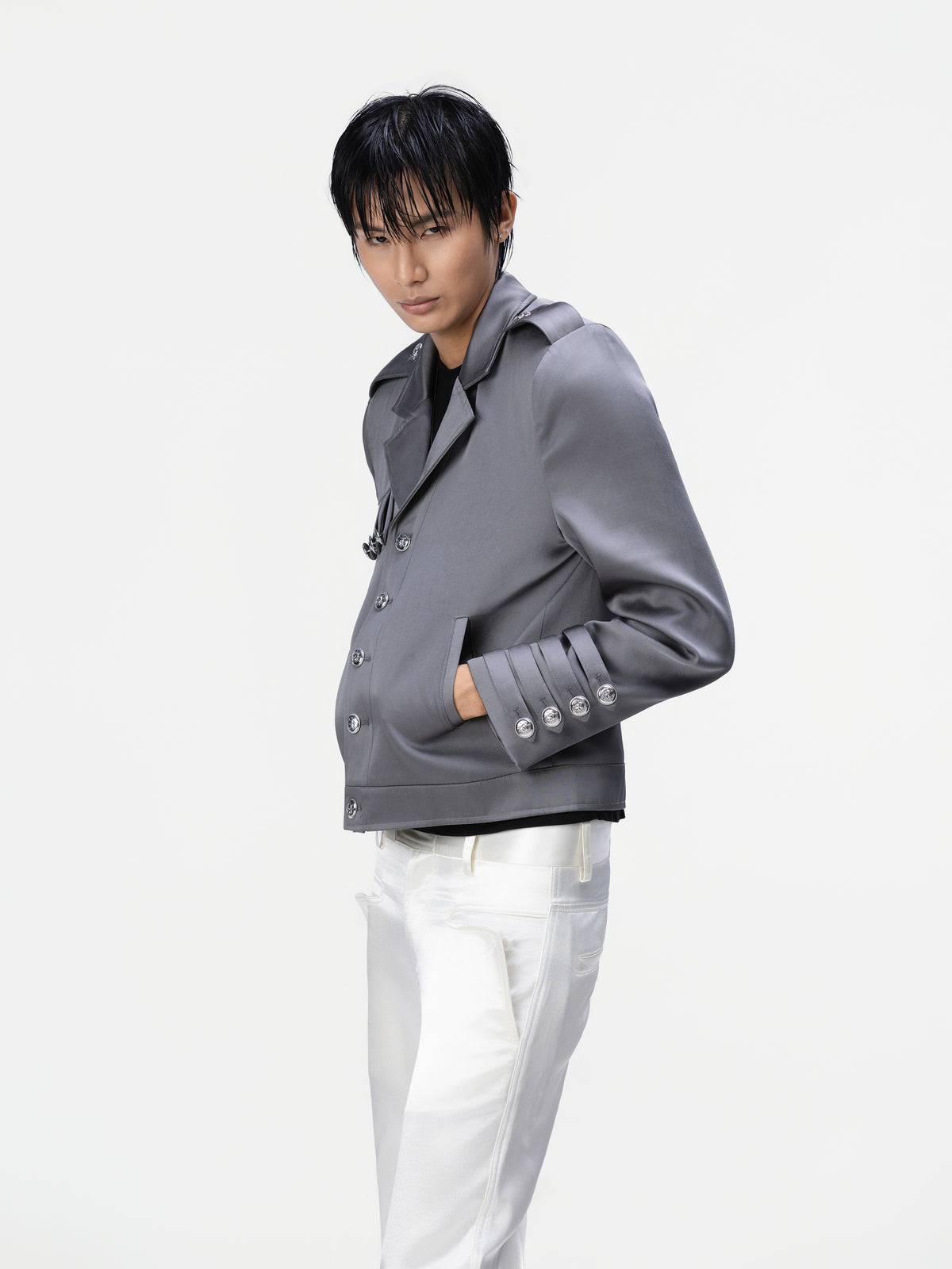 Cavalier Epaulet Jacket (Grey)