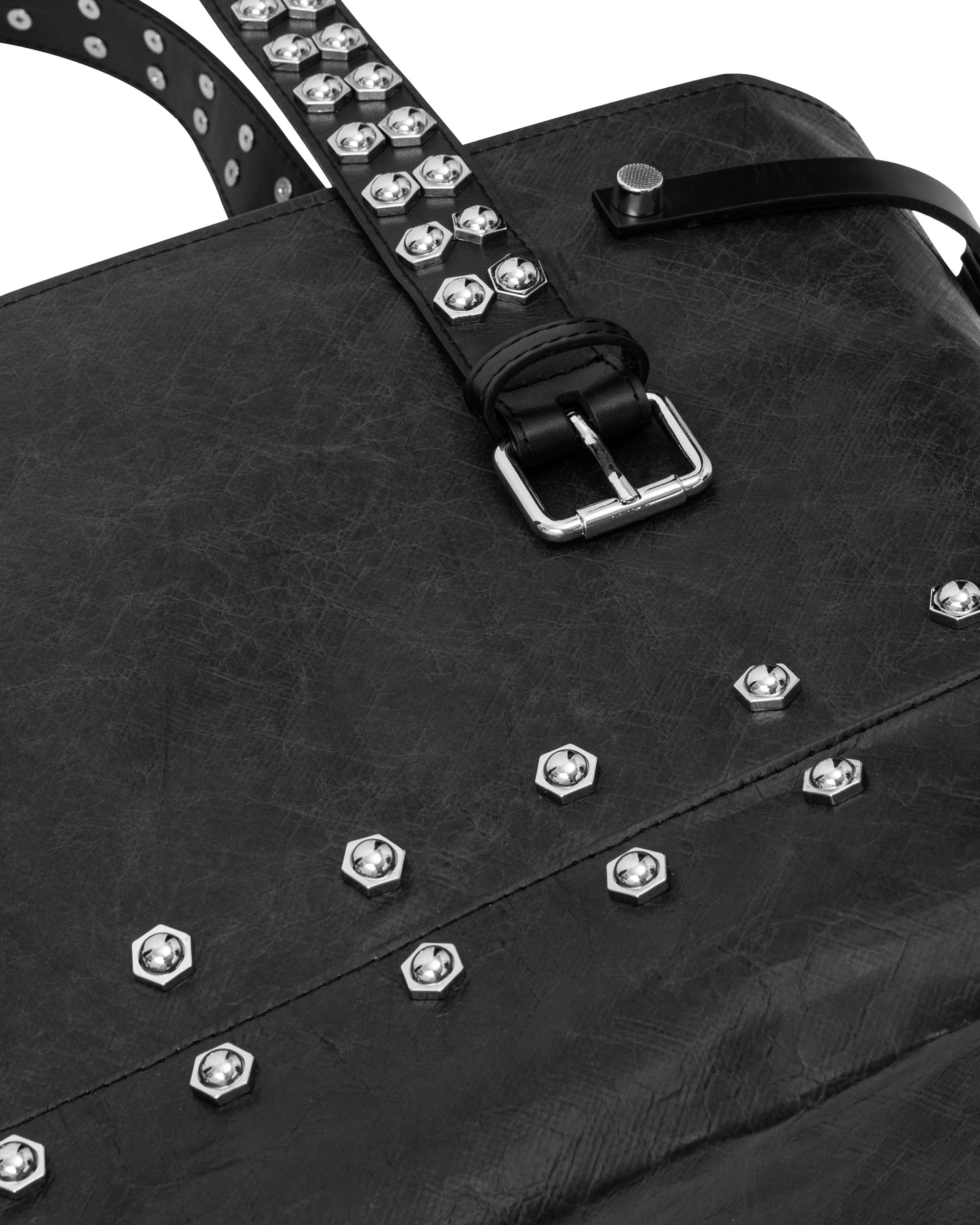 RAW PAPER LEATHER HEX TOTE