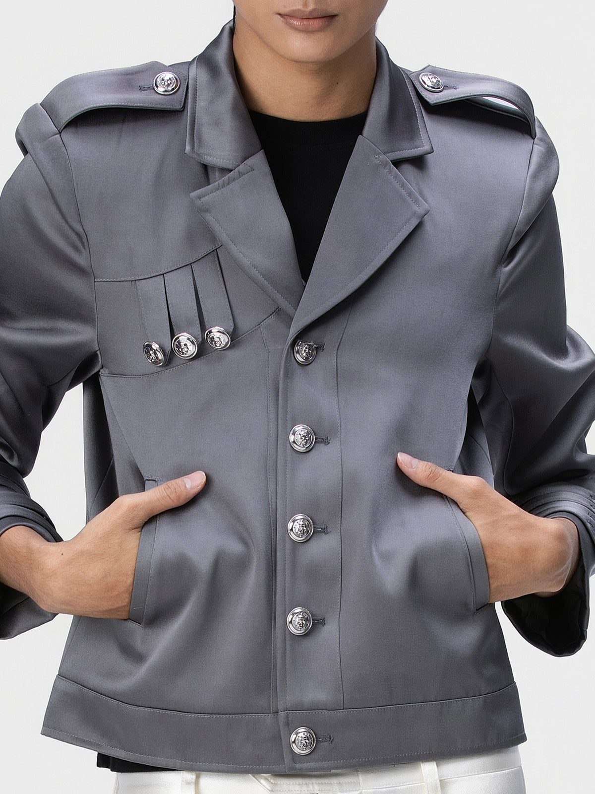 Cavalier Epaulet Jacket (Grey)