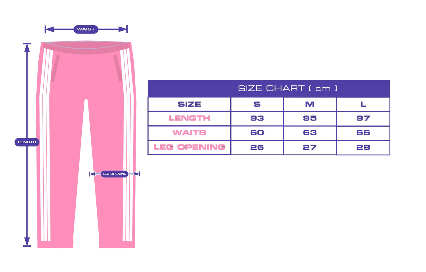 Pink "TOO MUCH FLEX" Sparkly Track Pants