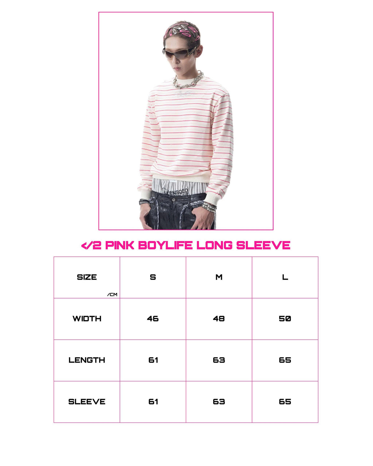 </2 BOYLIFE KNIT STRIPED PINK SWEATER