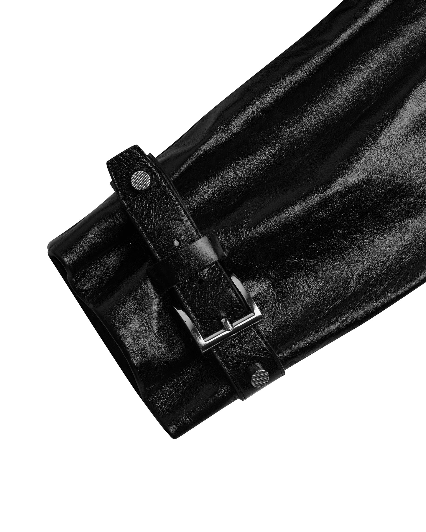 </2 LEATHER STUDDED TRENCH COAT