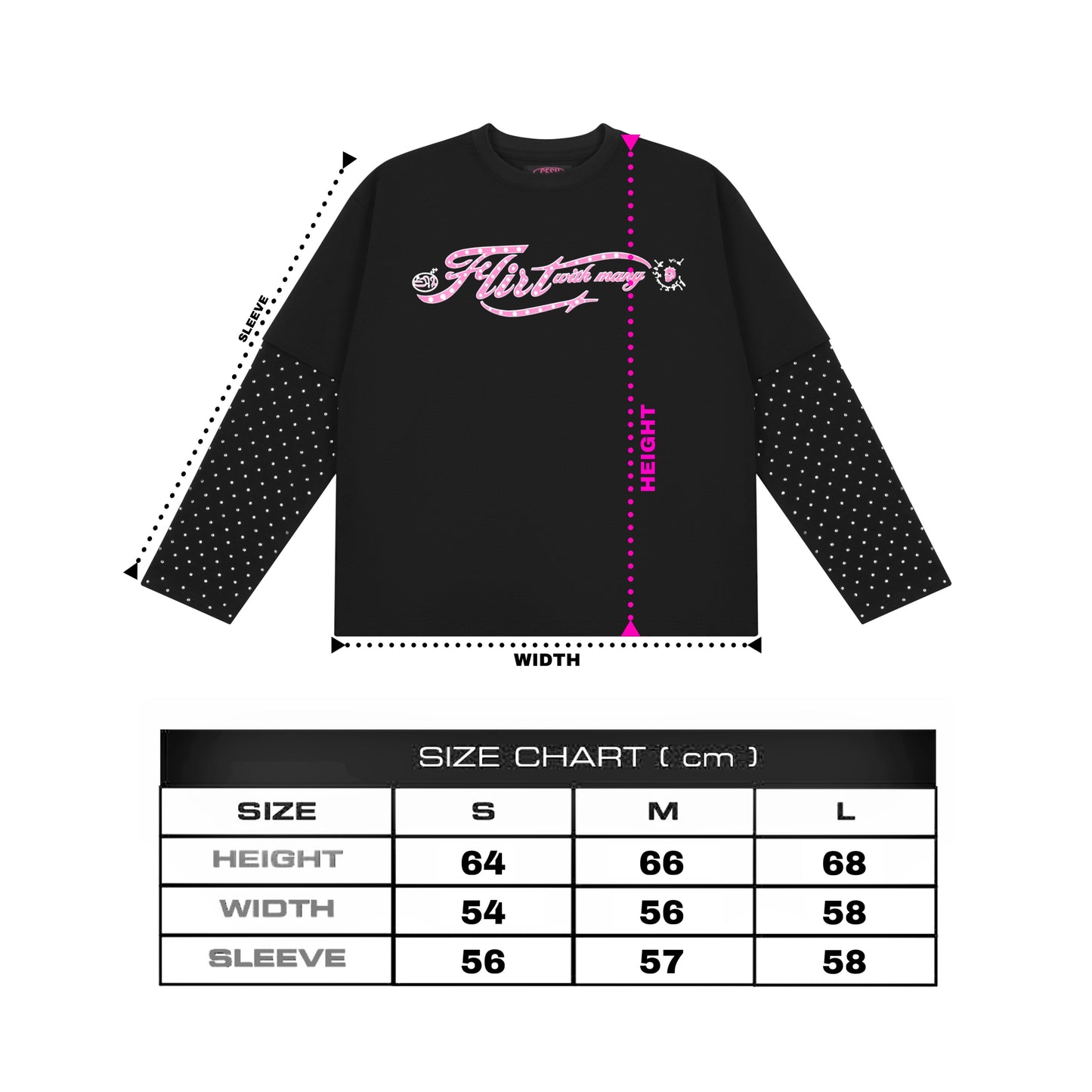 "FLIRT & LOVE" Long Sleeve