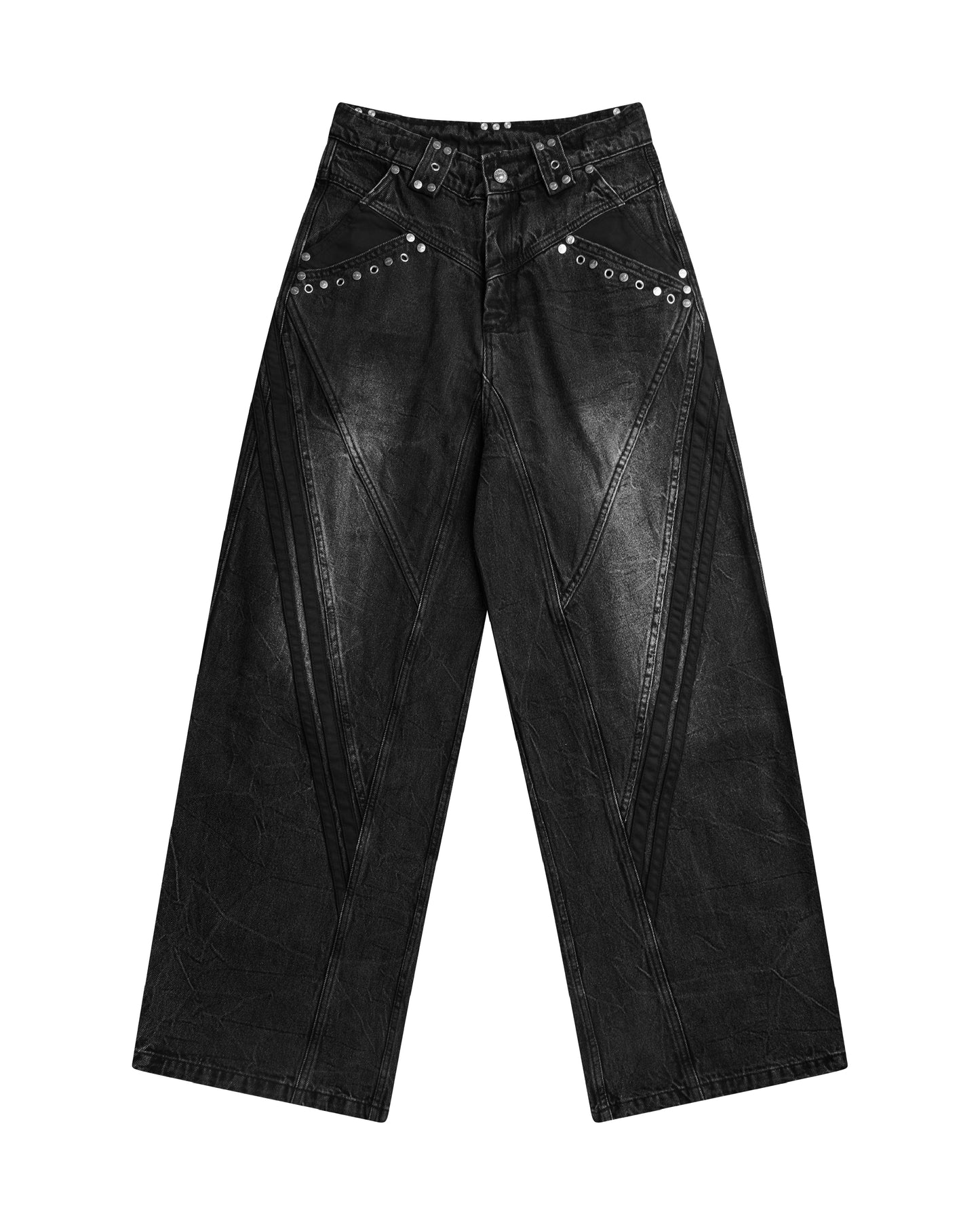 </2 DARK GREY TRACK JEANS