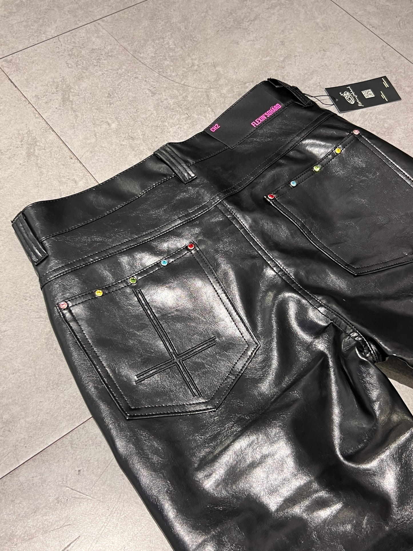 MÅFIÅ LEATHER FLARE PANTS