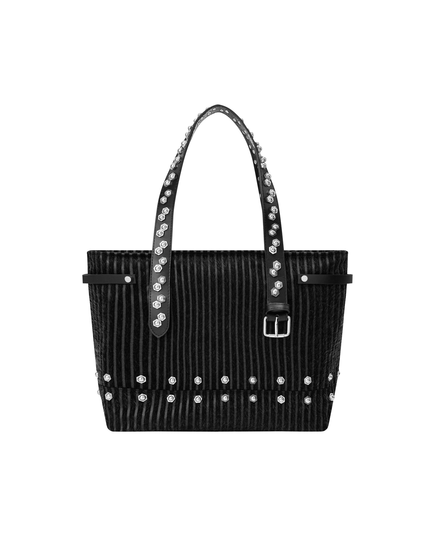 FUR STRIPE HEX TOTE
