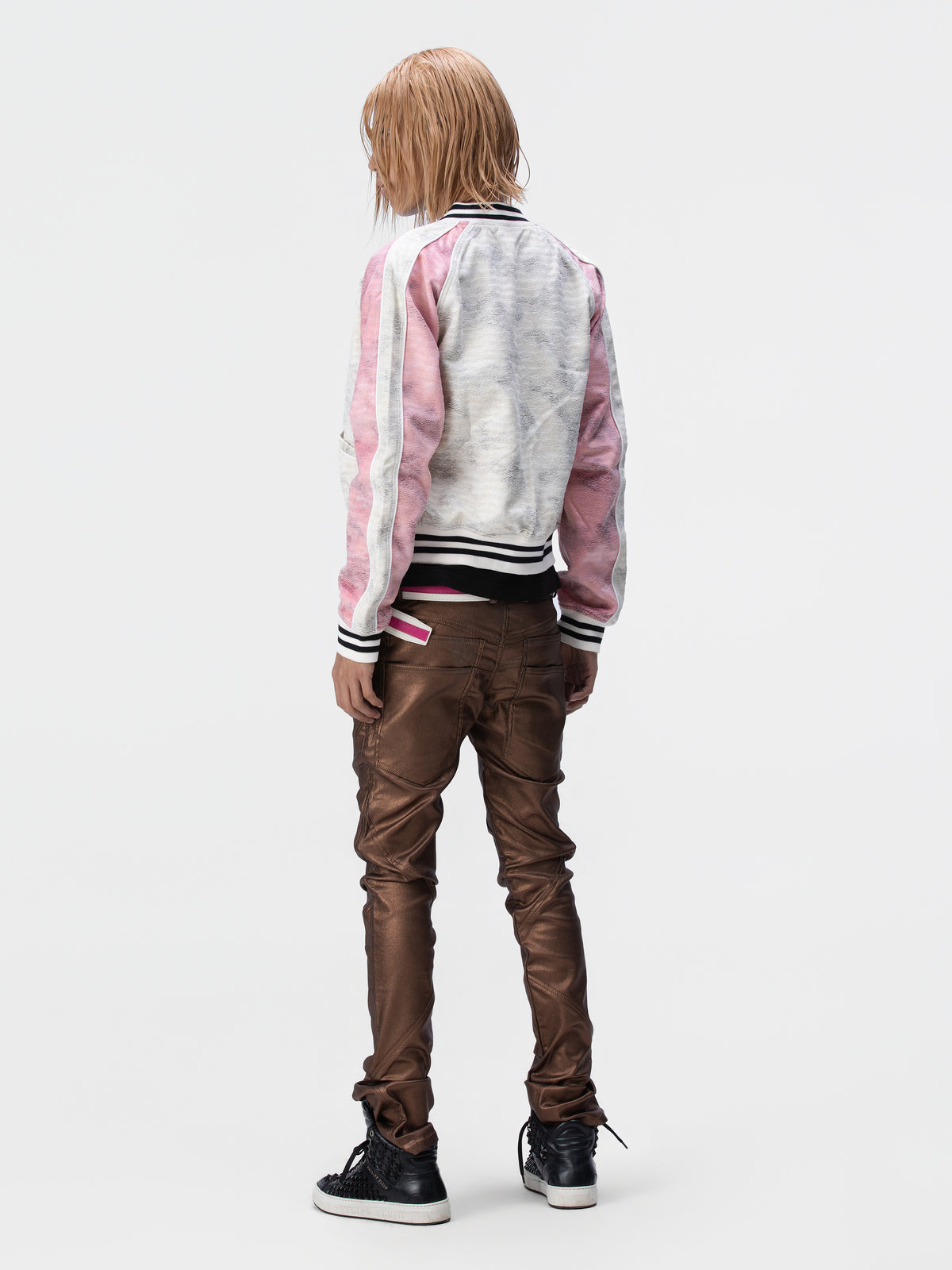Boy Pho Bomber Jacket (Pink/White)