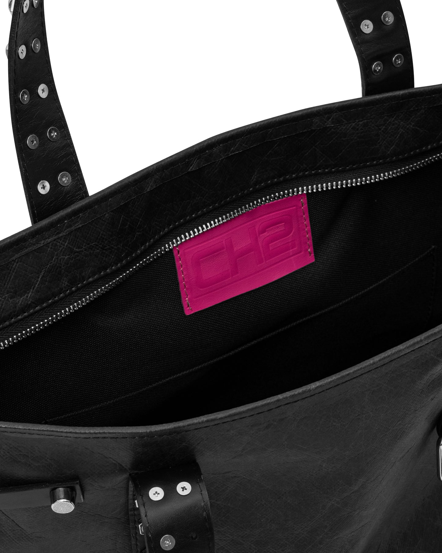 RAW PAPER LEATHER HEX TOTE