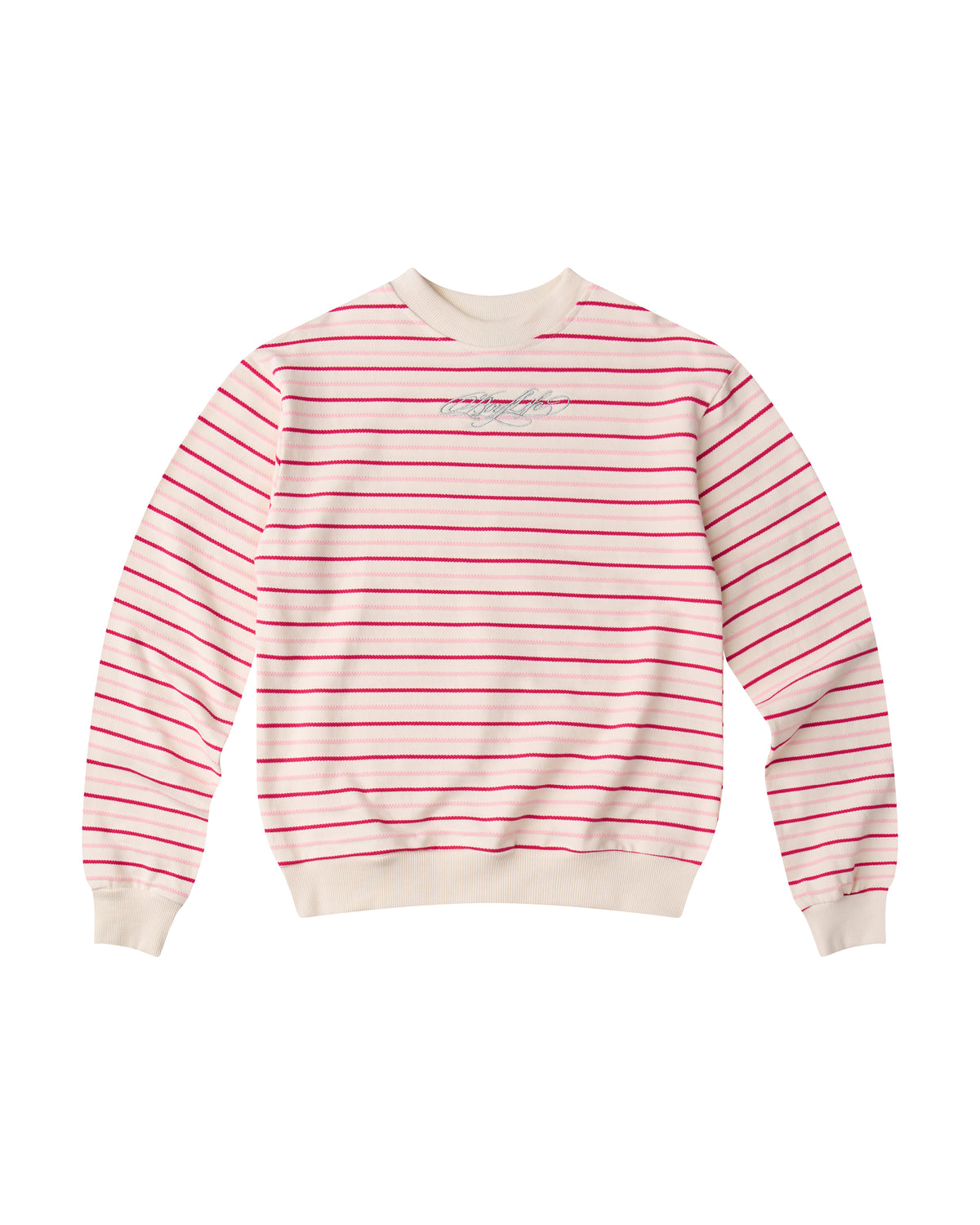 </2 BOYLIFE KNIT STRIPED PINK SWEATER