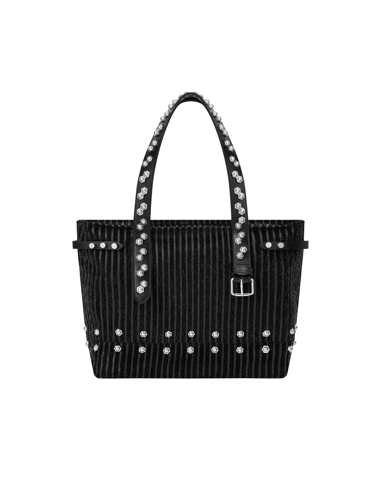 FUR STRIPE HEX TOTE