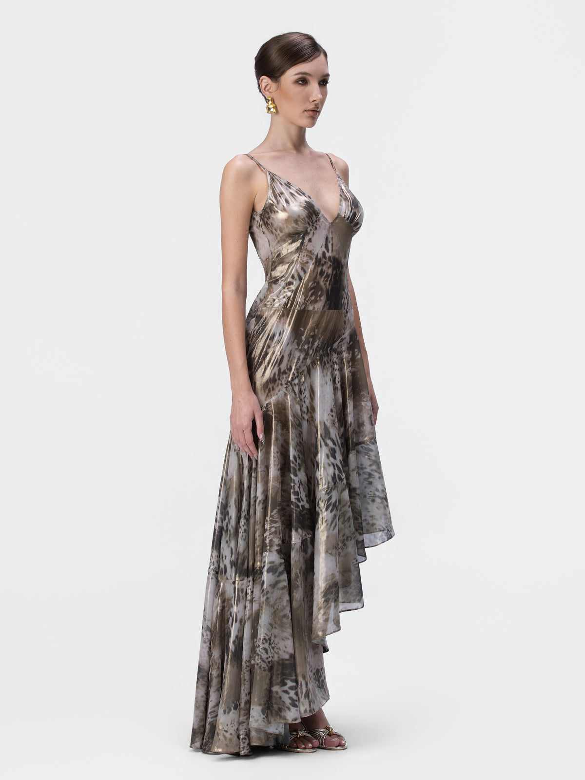 QUYCO Glossy Long Dress