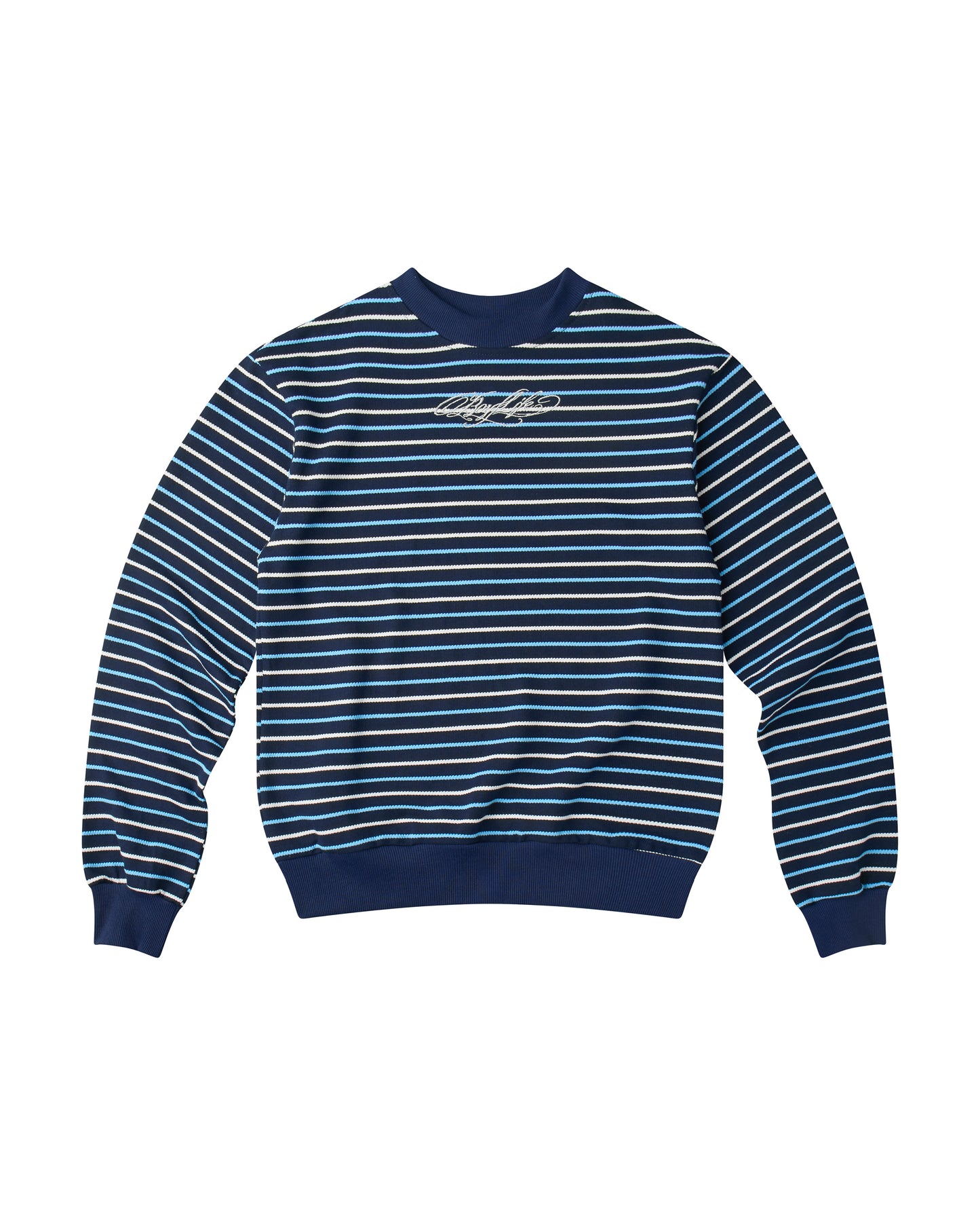 </2 BOYLIFE KNIT STRIPPED BLUE SWEATER