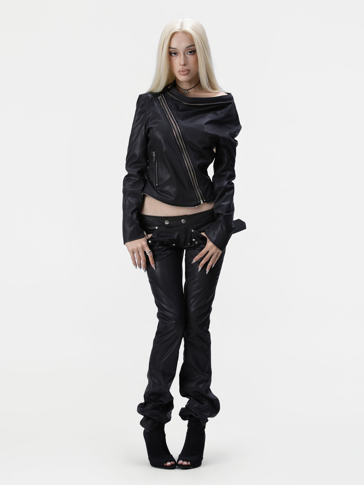 QUYCO Gloss Off Shoulder Jacket