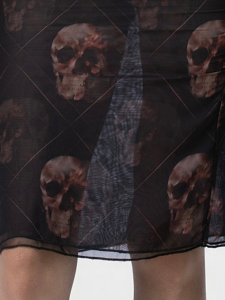 Skull Mesh Skirt