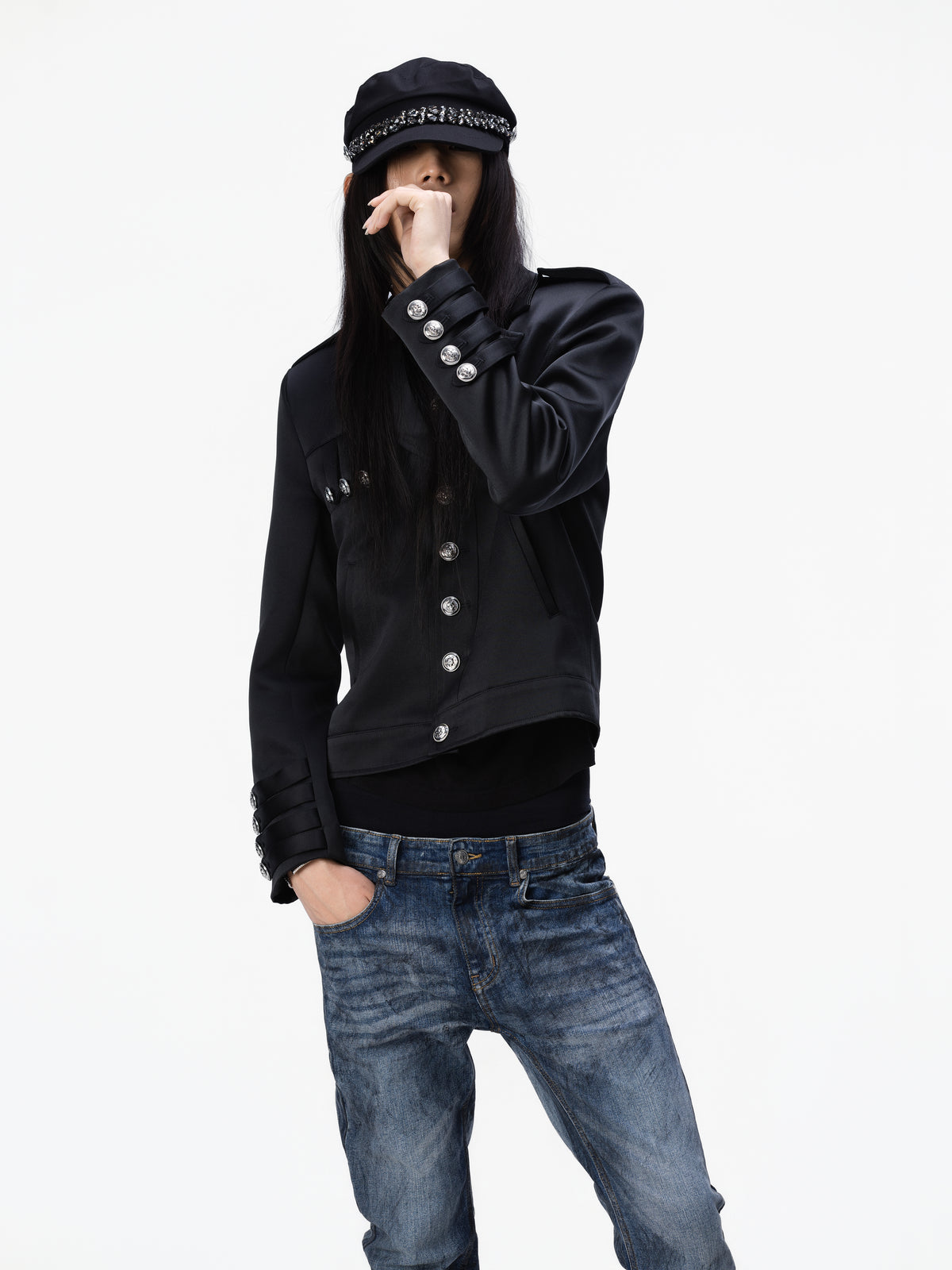 Cavalier Epaulet Jacket (Black)