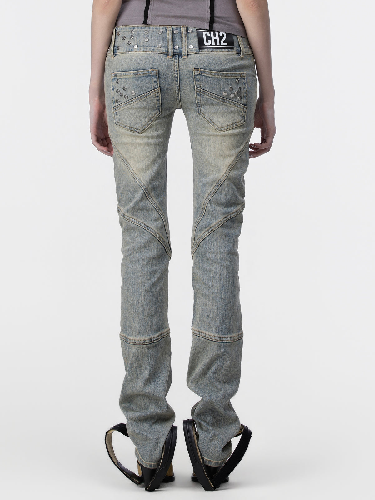 Hardware Low Rise Jeans