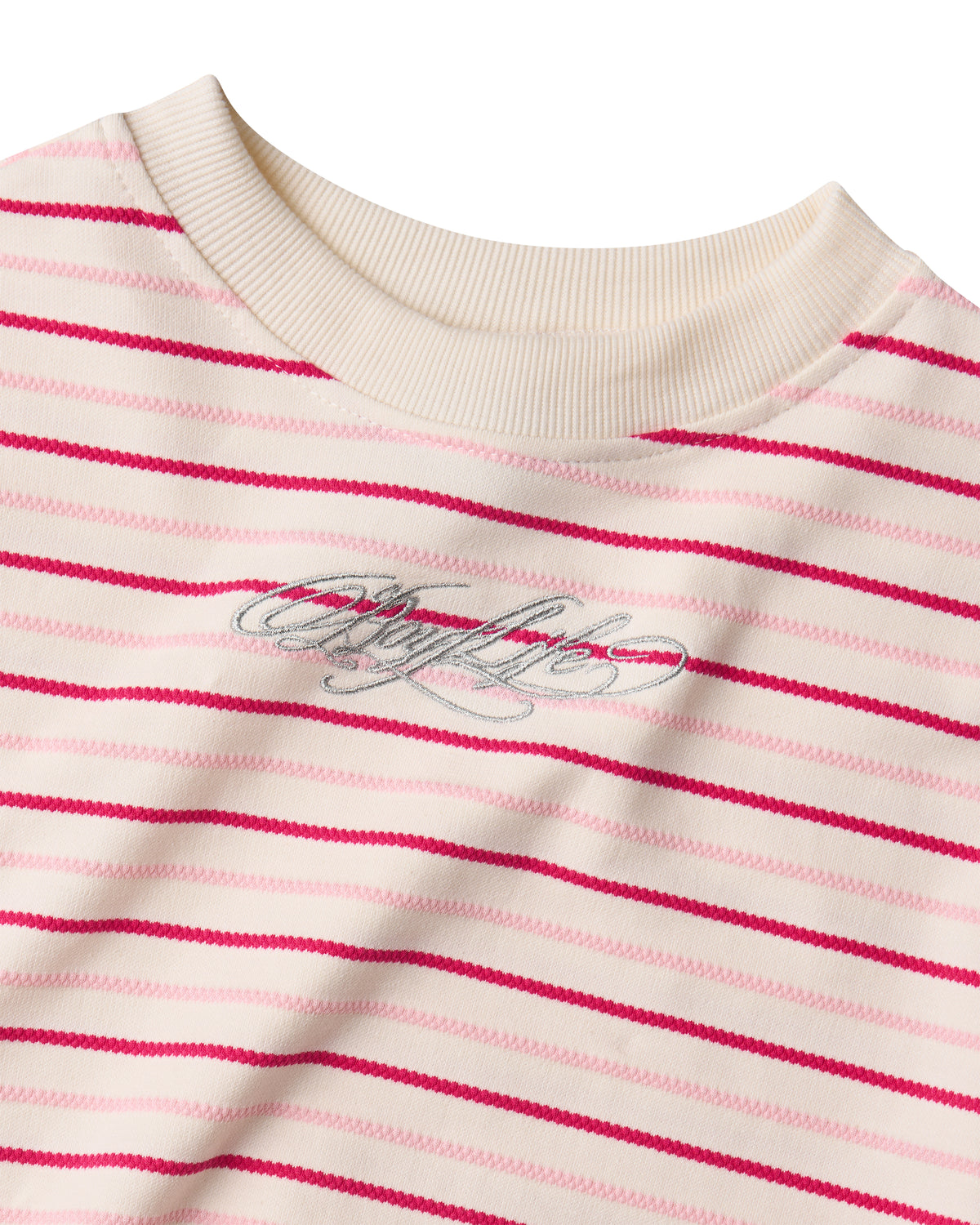 </2 BOYLIFE KNIT STRIPED PINK SWEATER