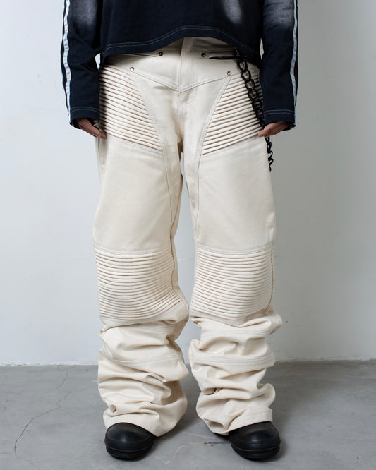 MÅFIÅ BIKER JEANS (ALL WHITE)