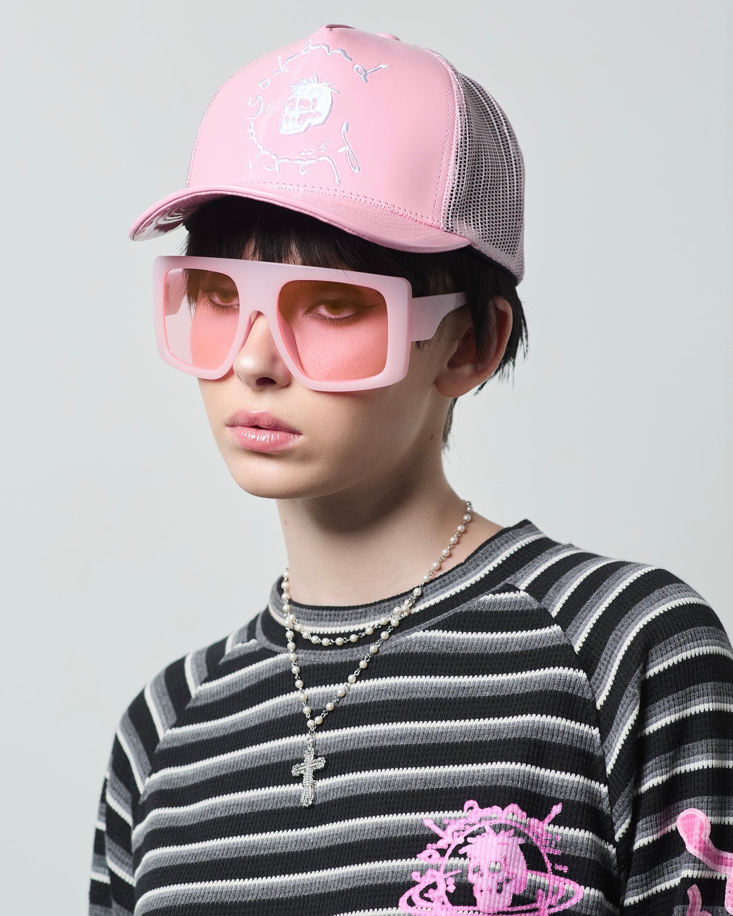 Pink "TOO MUCH FLEX" Trucker Hat