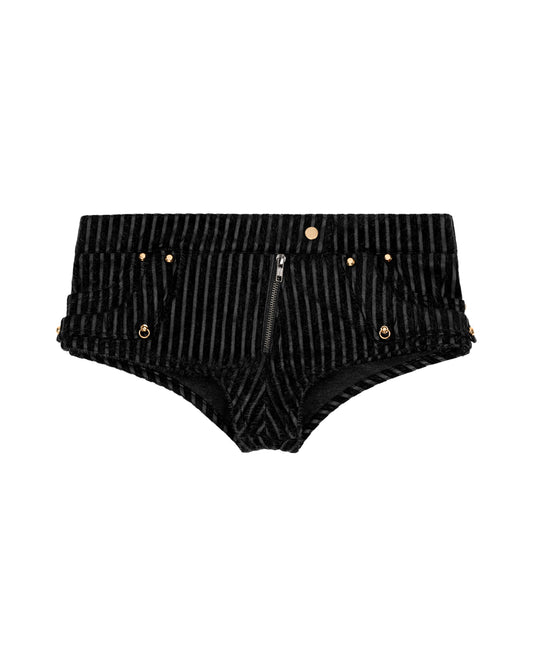 </2 STRIPPED LOW RISE SHORTS