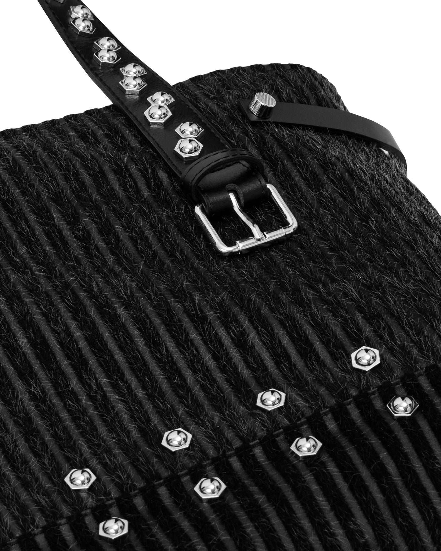 FUR STRIPE HEX TOTE