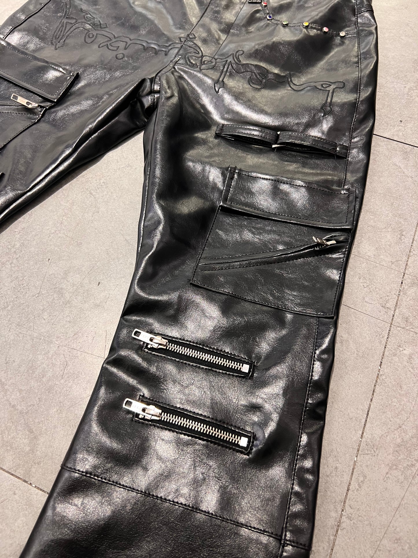 MÅFIÅ LEATHER FLARE PANTS