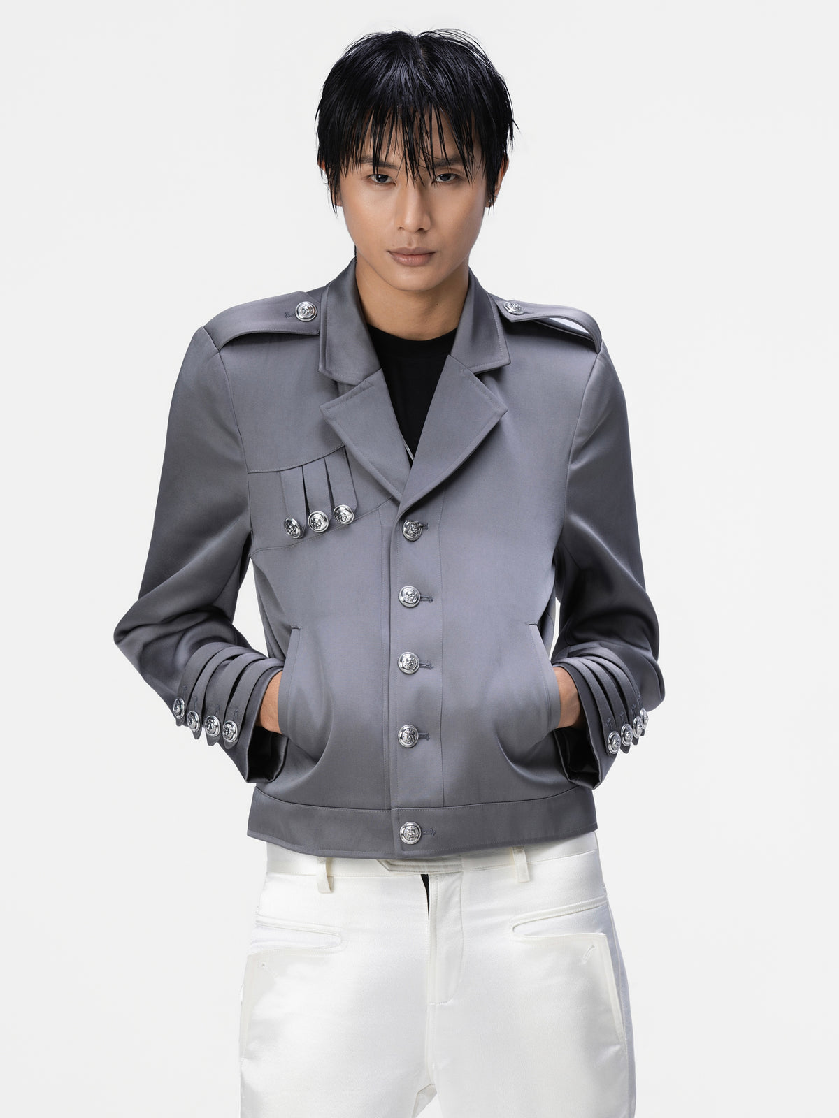 Cavalier Epaulet Jacket (Grey)