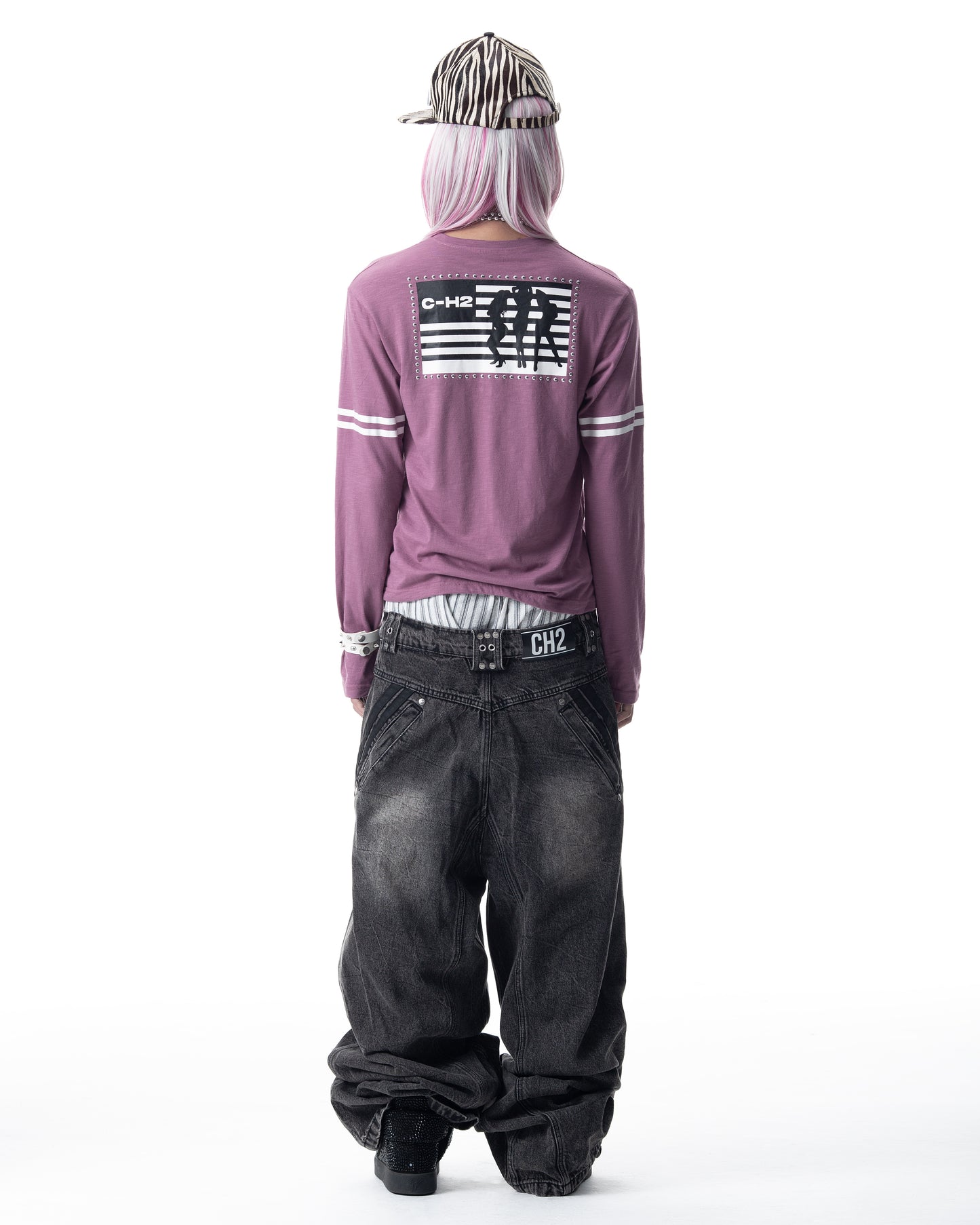 </2 DARK GREY TRACK JEANS