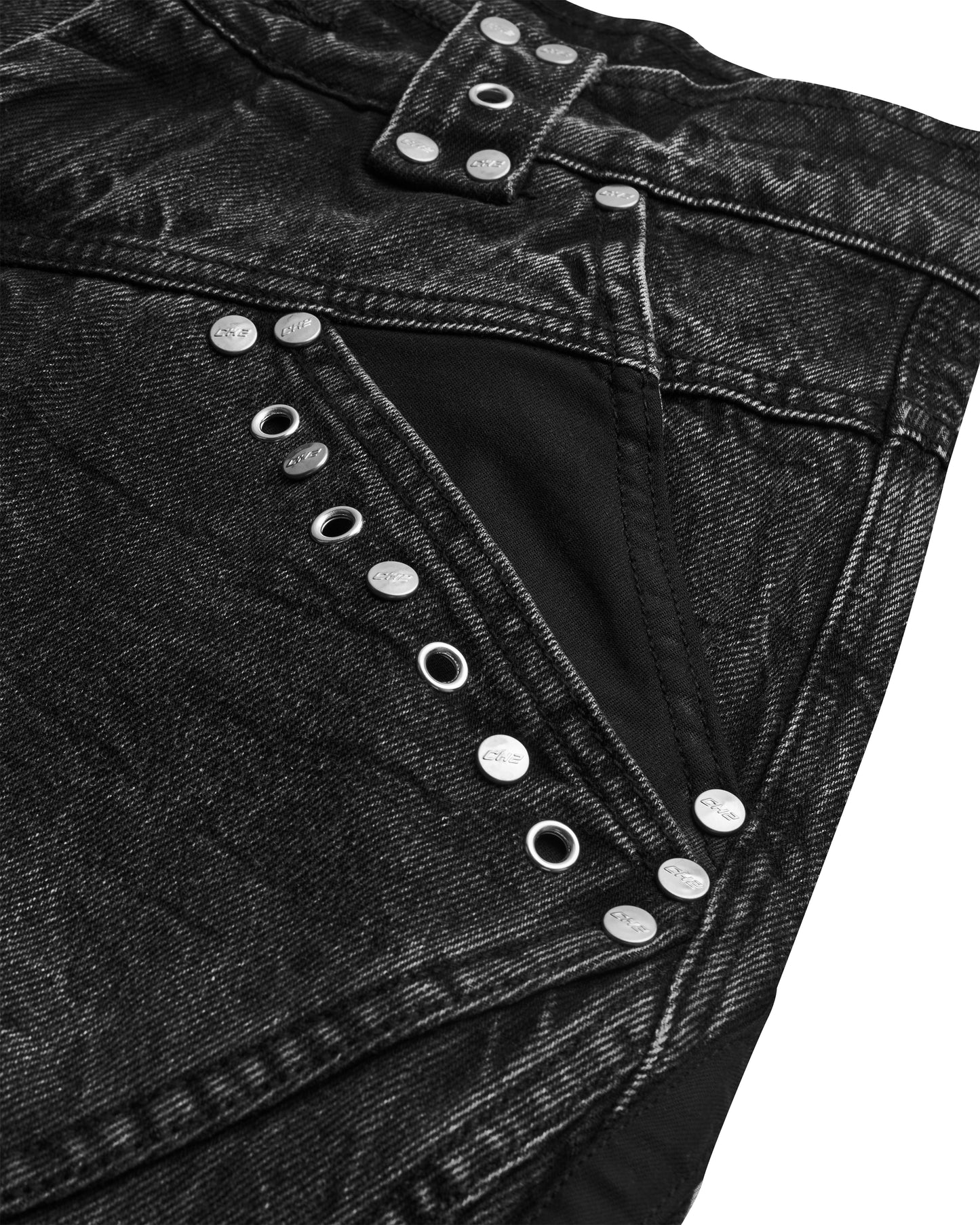 </2 DARK GREY TRACK JEANS