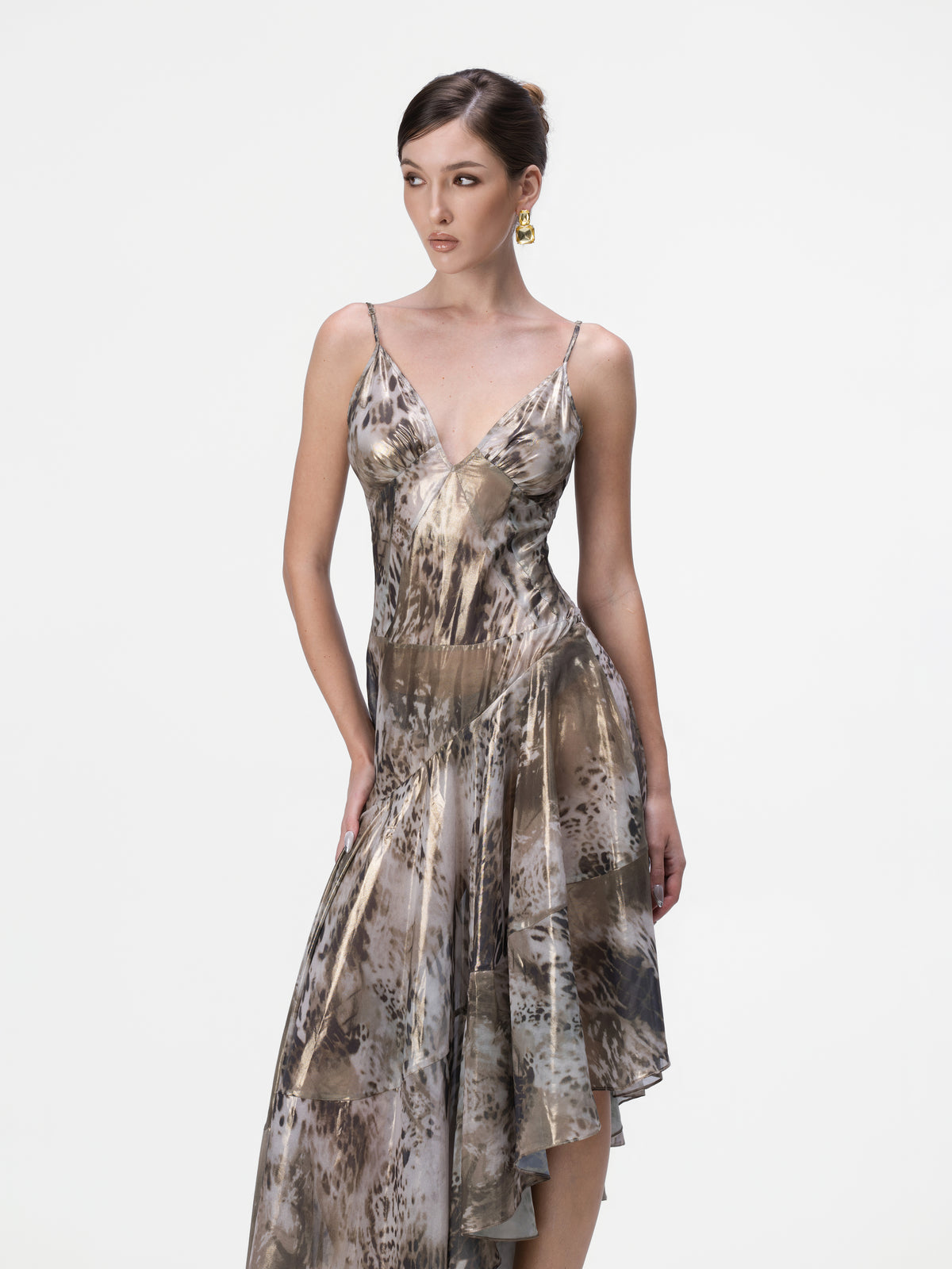 QUYCO Glossy Long Dress