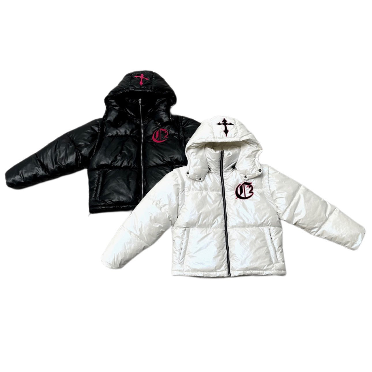 DOUBLE C CROSS PUFFER JACKETS (CH2 X COZY)