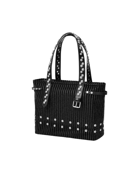 FUR STRIPE HEX TOTE