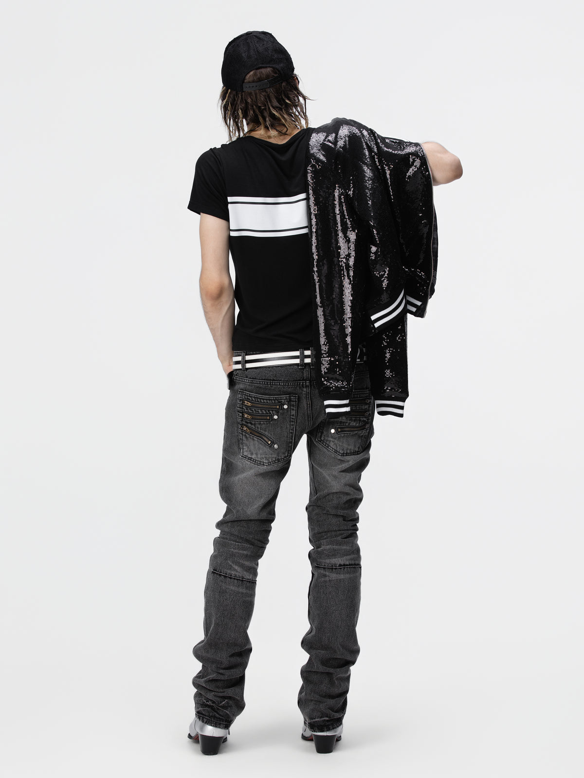 BOYPHO Sequin Bomber Jacket