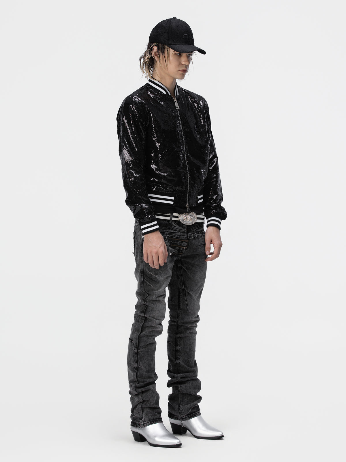 BOYPHO Sequin Bomber Jacket