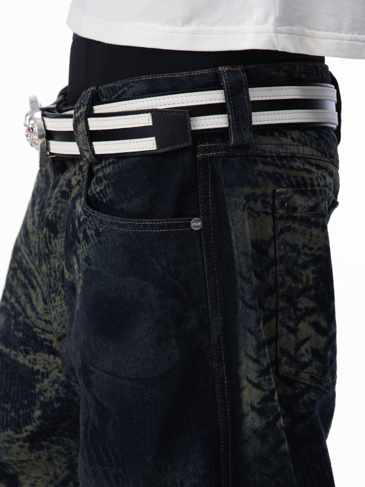 BOYPHO & QUYCO TRINITY SKULL LEATHER BELT (ONE OF ONE)