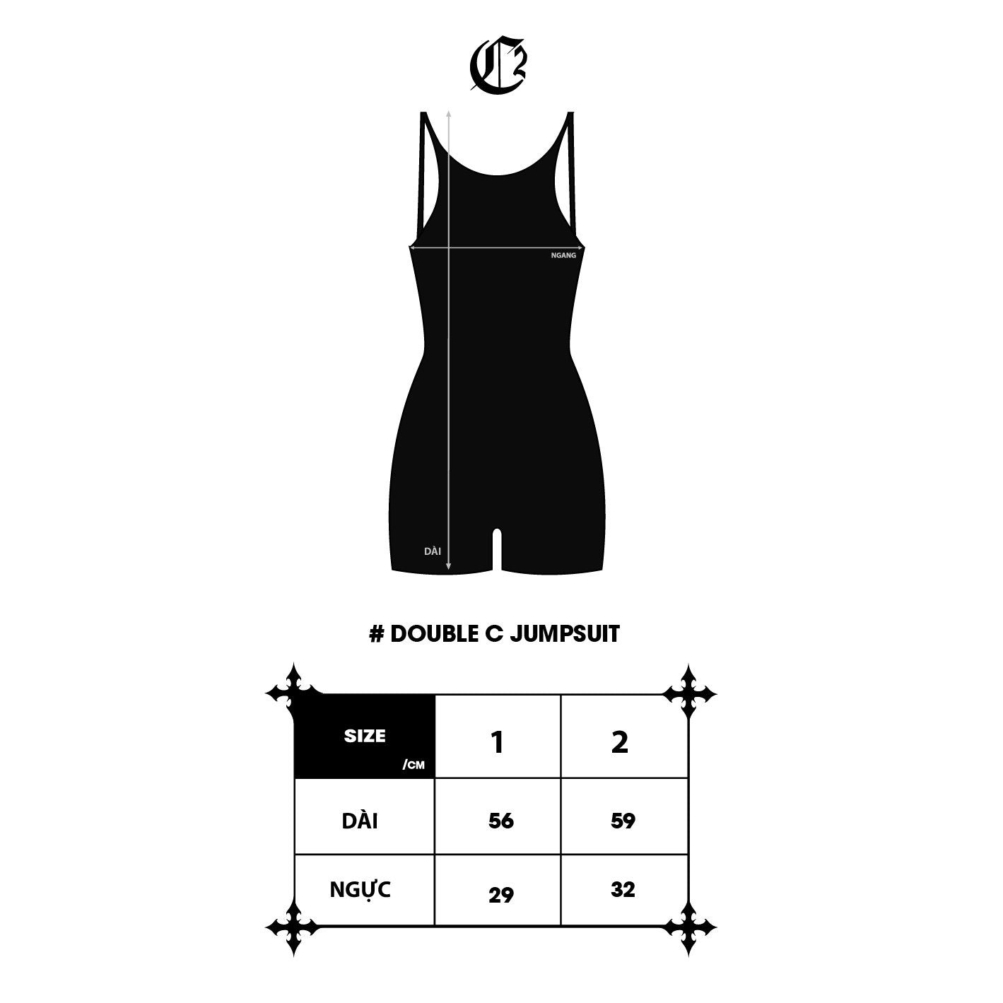 DOUBLE C JUMPSUIT (CH2 X COZY)